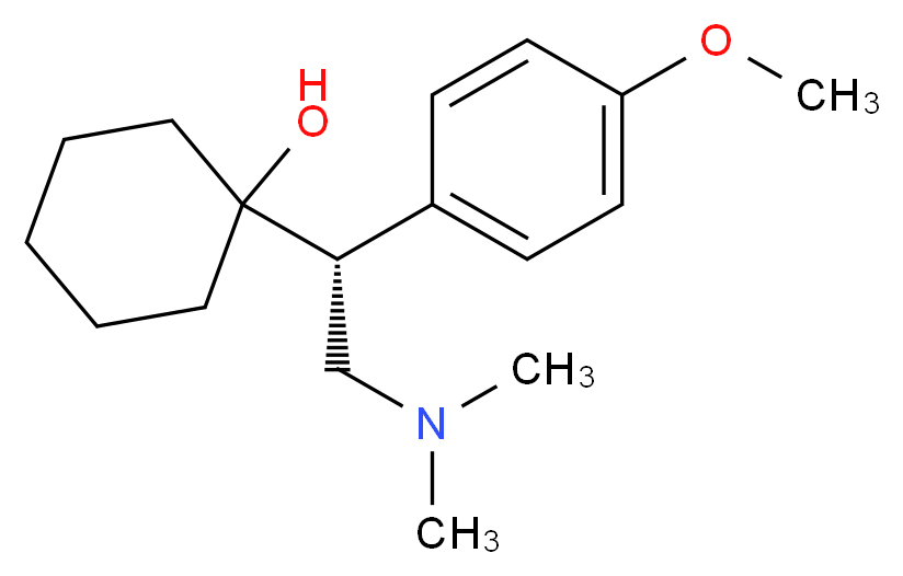 1-[(1R)-2-(dimethylamino)-1-(4-methoxyphenyl)ethyl]cyclohexan-1-ol_分子结构_CAS_93413-46-8