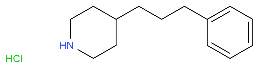 4-(3-phenylpropyl)piperidine hydrochloride_分子结构_CAS_76000-08-3