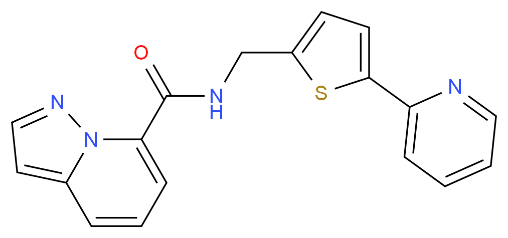 N-[(5-pyridin-2-yl-2-thienyl)methyl]pyrazolo[1,5-a]pyridine-7-carboxamide_分子结构_CAS_)
