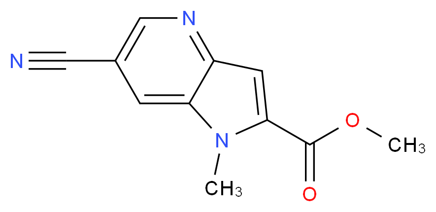 Methyl 6-cyano-1-methyl-4-azaindole-2-carboxylate_分子结构_CAS_952182-34-2)