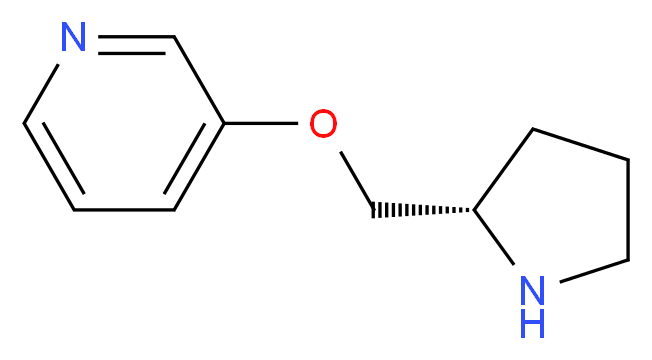 (S)-3-(pyrrolidin-2-ylmethoxy)pyridine_分子结构_CAS_161416-57-5)