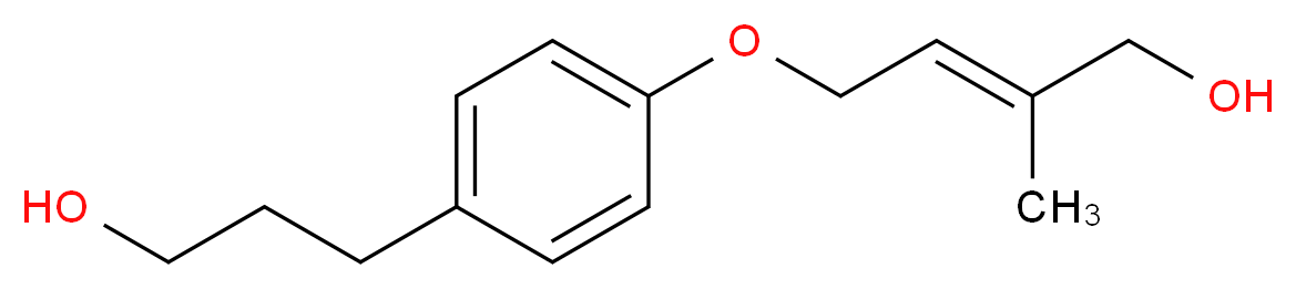 (2E)-4-[4-(3-hydroxypropyl)phenoxy]-2-methylbut-2-en-1-ol_分子结构_CAS_51593-96-5