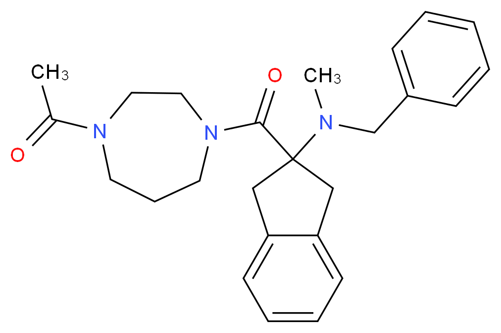 2-[(4-acetyl-1,4-diazepan-1-yl)carbonyl]-N-benzyl-N-methyl-2-indanamine_分子结构_CAS_)