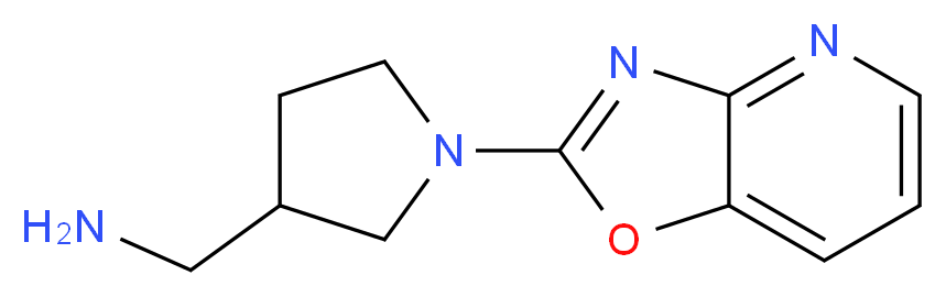 (1-{[1,3]oxazolo[4,5-b]pyridin-2-yl}pyrrolidin-3-yl)methanamine_分子结构_CAS_1035840-17-5