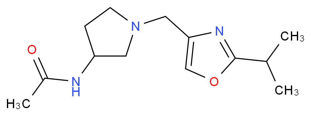 N-{1-[(2-isopropyl-1,3-oxazol-4-yl)methyl]pyrrolidin-3-yl}acetamide_分子结构_CAS_)