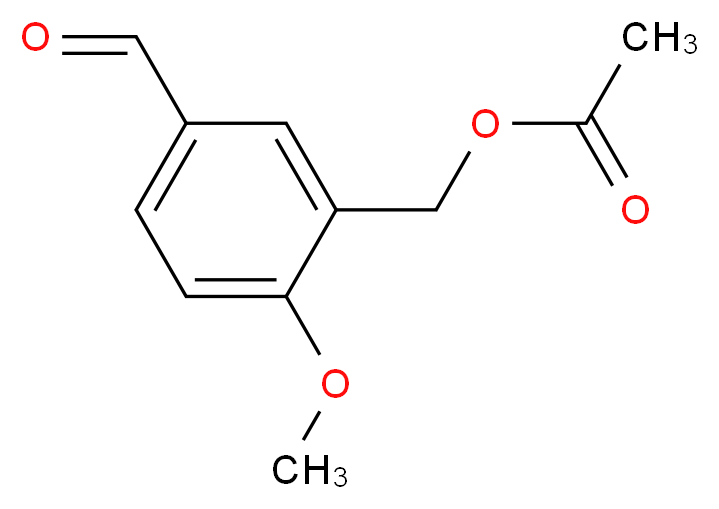 (5-formyl-2-methoxyphenyl)methyl acetate_分子结构_CAS_)