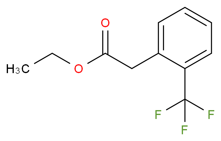 ethyl 2-[2-(trifluoromethyl)phenyl]acetate_分子结构_CAS_81580-50-9