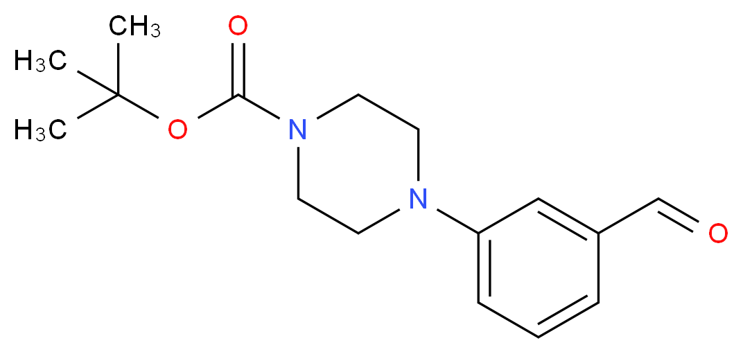 tert-butyl 4-(3-formylphenyl)piperazine-1-carboxylate_分子结构_CAS_1257849-25-4