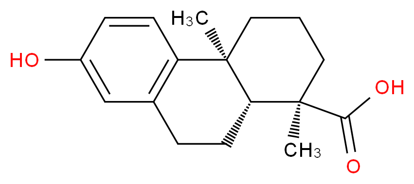 13-Hydroxy-8,11,13-podocarpatrien-18-oic acid_分子结构_CAS_61597-83-9)