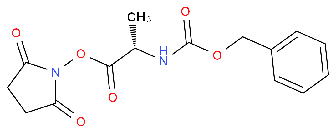 2,5-dioxopyrrolidin-1-yl (2S)-2-{[(benzyloxy)carbonyl]amino}propanoate_分子结构_CAS_3401-36-3