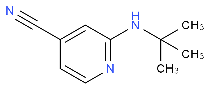 2-(tert-butylamino)pyridine-4-carbonitrile_分子结构_CAS_127680-80-2