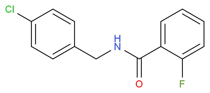 N-[(4-chlorophenyl)methyl]-2-fluorobenzamide_分子结构_CAS_304645-25-8