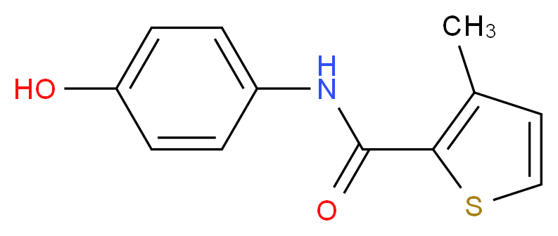 N-(4-hydroxyphenyl)-3-methylthiophene-2-carboxamide_分子结构_CAS_)