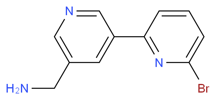 [5-(6-bromopyridin-2-yl)pyridin-3-yl]methanamine_分子结构_CAS_1346687-09-9