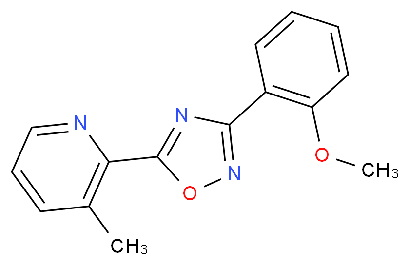 2-[3-(2-methoxyphenyl)-1,2,4-oxadiazol-5-yl]-3-methylpyridine_分子结构_CAS_)