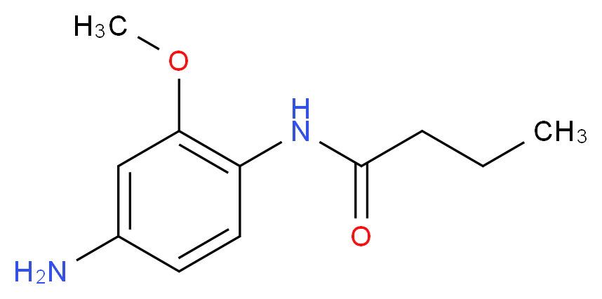 N-(4-amino-2-methoxyphenyl)butanamide_分子结构_CAS_59988-64-6