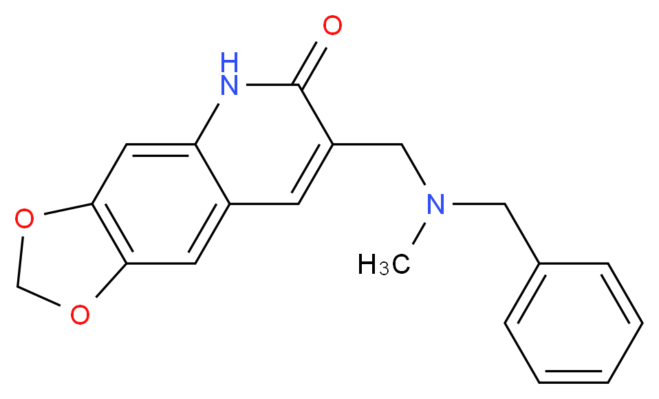 7-{[benzyl(methyl)amino]methyl}[1,3]dioxolo[4,5-g]quinolin-6(5H)-one_分子结构_CAS_)