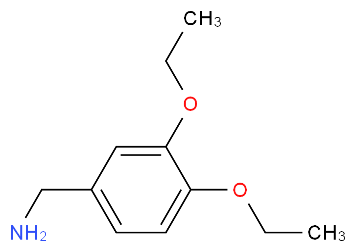 (3,4-diethoxyphenyl)methanamine_分子结构_CAS_869942-88-1