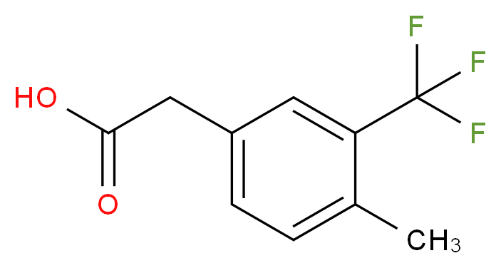 2-(4-Methyl-3-(trifluoromethyl)phenyl)acetic acid_分子结构_CAS_1000544-72-8)