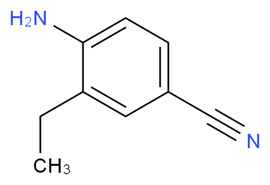 4-amino-3-ethylbenzonitrile_分子结构_CAS_170230-87-2