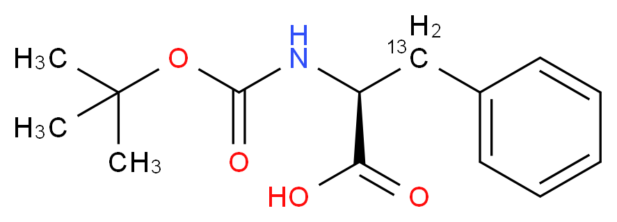 (2R)-2-{[(tert-butoxy)carbonyl]amino}-3-phenyl(3-<sup>1</sup><sup>3</sup>C)propanoic acid_分子结构_CAS_286460-63-7