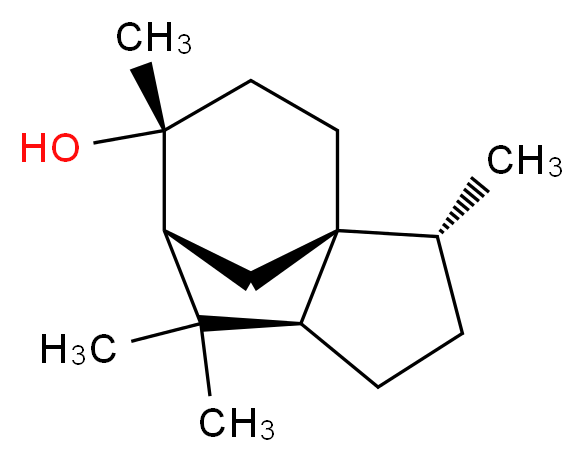 (1S,2R,5S,7R,8R)-2,6,6,8-tetramethyltricyclo[5.3.1.0<sup>1</sup>,<sup>5</sup>]undecan-8-ol_分子结构_CAS_77-53-2