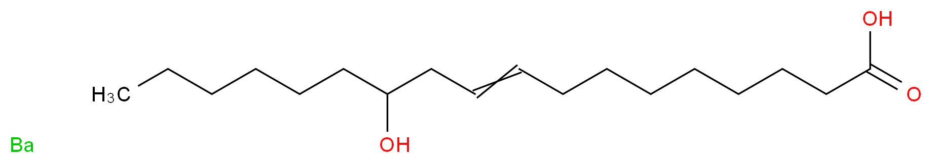 12-hydroxyoctadec-9-enoic acid barium_分子结构_CAS_4722-99-0