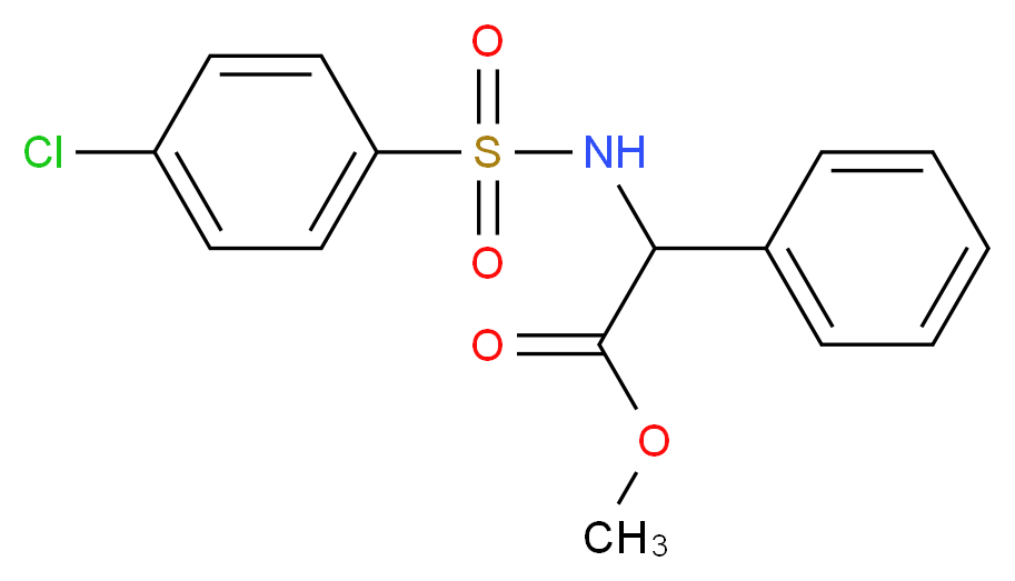 Methyl 2-{[(4-chlorophenyl)sulfonyl]amino}-2-phenylacetate_分子结构_CAS_)