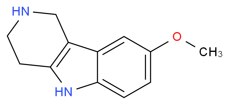 8-methoxy-1H,2H,3H,4H,5H-pyrido[4,3-b]indole_分子结构_CAS_126912-70-7