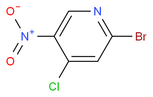 2-bromo-4-chloro-5-nitropyridine_分子结构_CAS_1137475-57-0