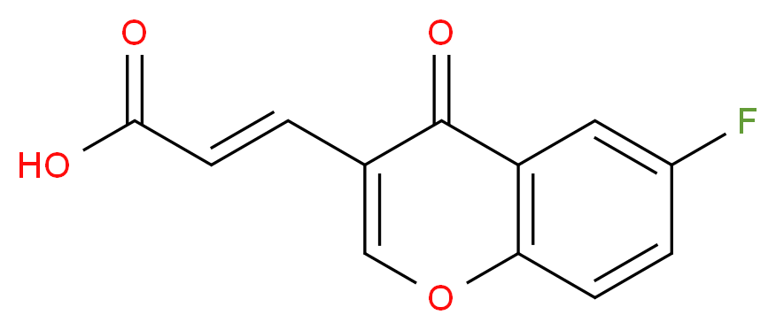 (2E)-3-(6-fluoro-4-oxo-4H-chromen-3-yl)acrylic acid_分子结构_CAS_64481-25-0)