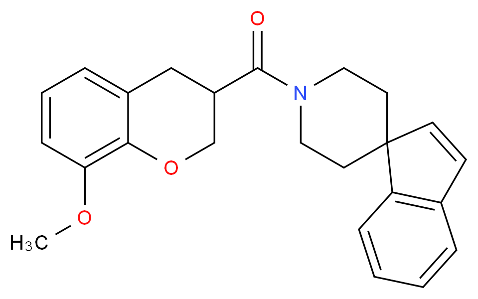 1'-[(8-methoxy-3,4-dihydro-2H-chromen-3-yl)carbonyl]spiro[indene-1,4'-piperidine]_分子结构_CAS_)