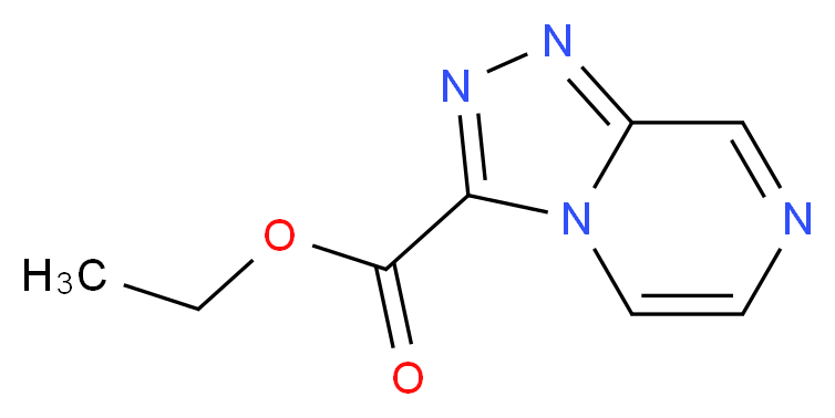 1,2,4-Triazolo[4,3-a]pyrazine-3-carboxylic acid ethyl ester_分子结构_CAS_723286-67-7)