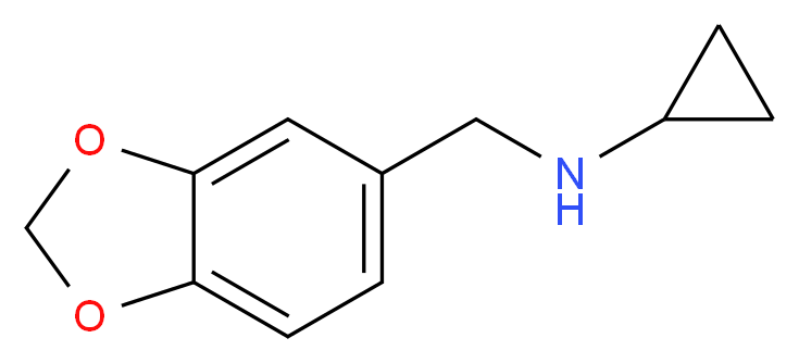 N-(2H-1,3-benzodioxol-5-ylmethyl)cyclopropanamine_分子结构_CAS_643007-93-6