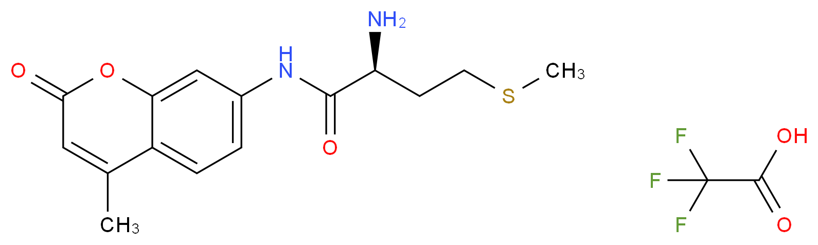 (2S)-2-amino-N-(4-methyl-2-oxo-2H-chromen-7-yl)-4-(methylsulfanyl)butanamide; trifluoroacetic acid_分子结构_CAS_94367-35-8