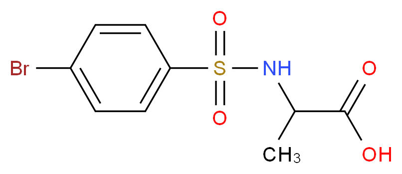 2-{[(4-Bromophenyl)sulfonyl]amino}propanoic acid_分子结构_CAS_)