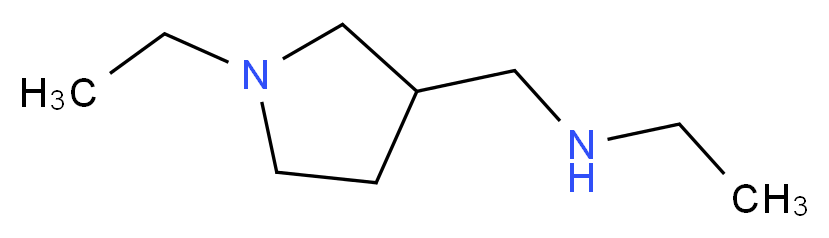 ethyl[(1-ethylpyrrolidin-3-yl)methyl]amine_分子结构_CAS_959239-18-0