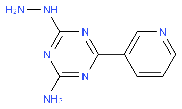 4-hydrazino-6-(3-pyridyl)-1,3,5-triazin-2-amine_分子结构_CAS_175204-70-3)