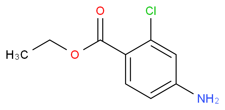 Ethyl 4-amino-2-chlorobenzenecarboxylate_分子结构_CAS_16017-69-9)