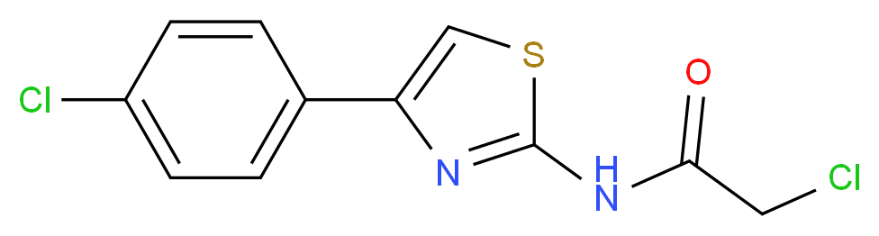 N1-[4-(4-chlorophenyl)-1,3-thiazol-2-yl]-2-chloroacetamide_分子结构_CAS_)
