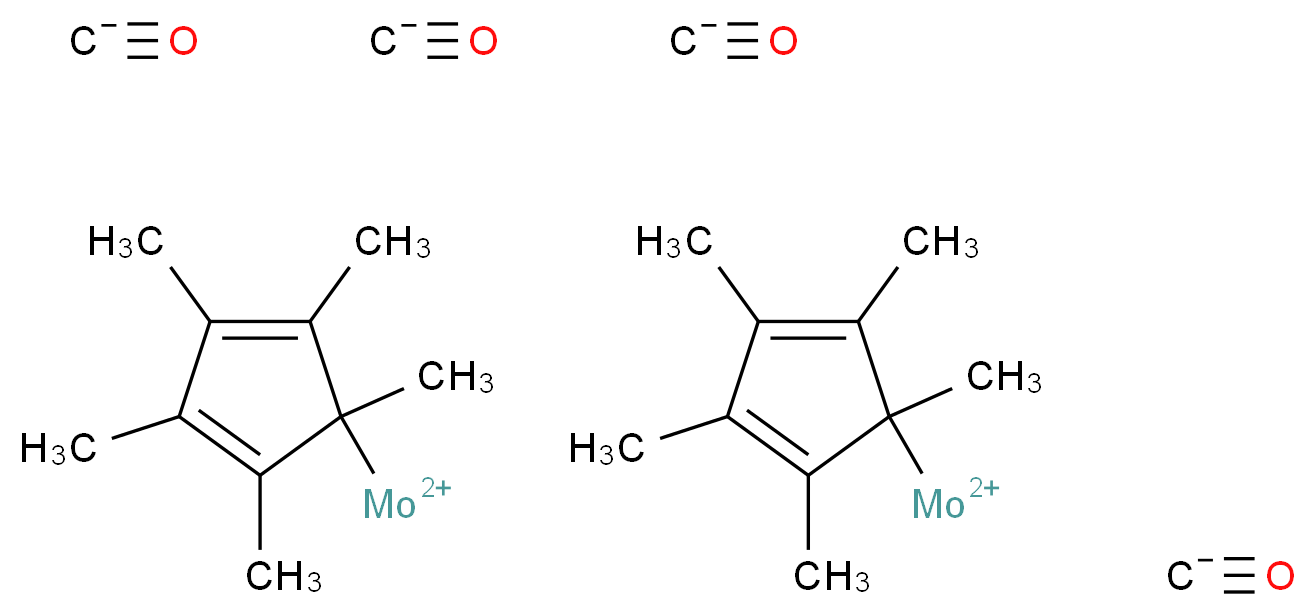 bis((pentamethylcyclopenta-2,4-dien-1-yl)molybdenumbis(ylium)); tetrakis(hydroxymethanide)_分子结构_CAS_12132-04-6