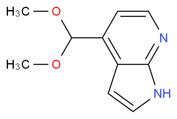 4-(Dimethoxymethyl)-1H-pyrrolo[2,3-b]pyridine_分子结构_CAS_)