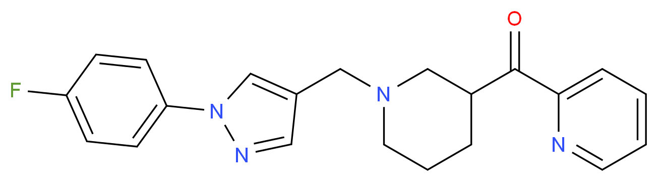 (1-{[1-(4-fluorophenyl)-1H-pyrazol-4-yl]methyl}piperidin-3-yl)(pyridin-2-yl)methanone_分子结构_CAS_)
