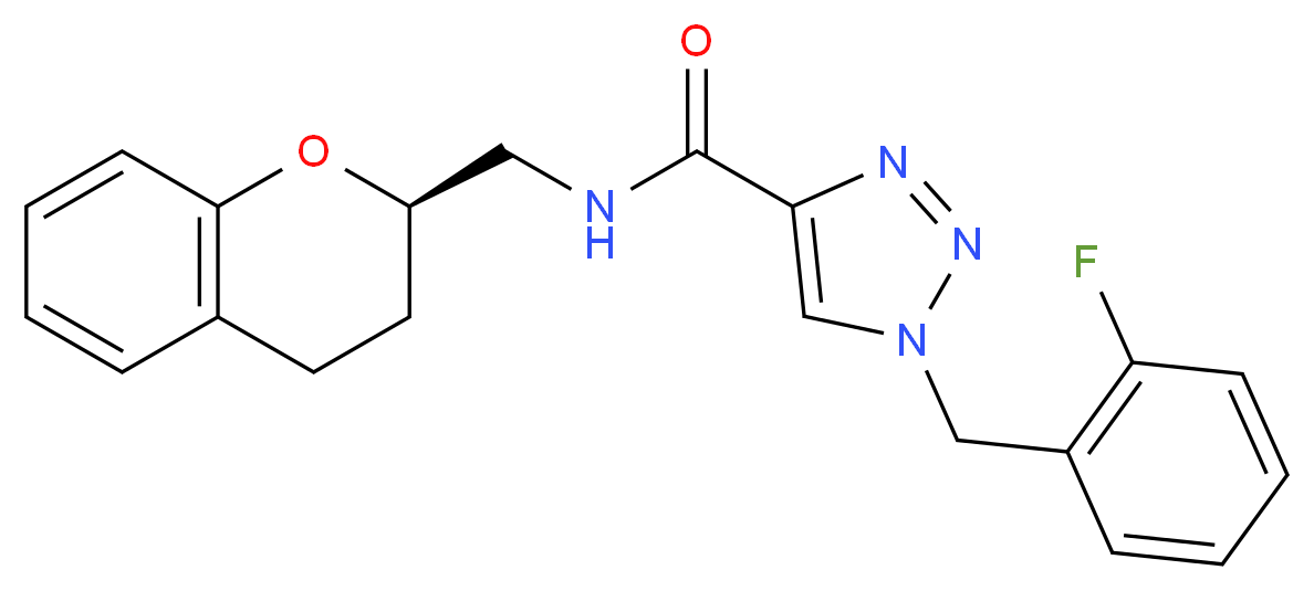 N-[(2R)-3,4-dihydro-2H-chromen-2-ylmethyl]-1-(2-fluorobenzyl)-1H-1,2,3-triazole-4-carboxamide_分子结构_CAS_)