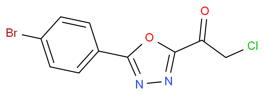 1-[5-(4-bromophenyl)-1,3,4-oxadiazol-2-yl]-2-chloroethanone_分子结构_CAS_)
