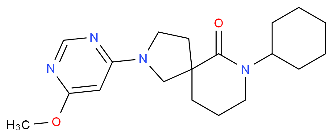 7-cyclohexyl-2-(6-methoxypyrimidin-4-yl)-2,7-diazaspiro[4.5]decan-6-one_分子结构_CAS_)