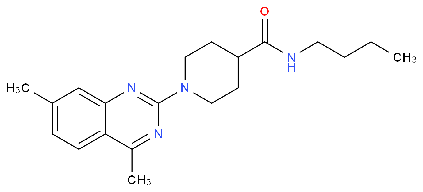 N-butyl-1-(4,7-dimethyl-2-quinazolinyl)-4-piperidinecarboxamide_分子结构_CAS_)