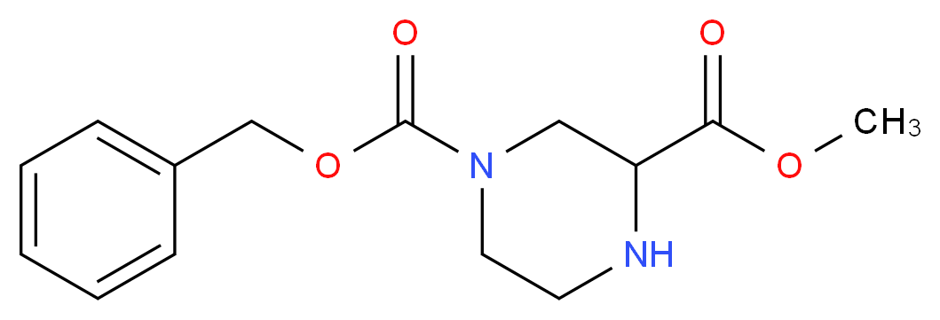 Piperazine-1,3-dicarboxylic acid 1-benzyl ester 3-methyl ester_分子结构_CAS_129799-11-7)