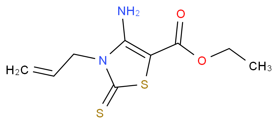 ethyl 4-amino-3-(prop-2-en-1-yl)-2-sulfanylidene-2,3-dihydro-1,3-thiazole-5-carboxylate_分子结构_CAS_111698-89-6