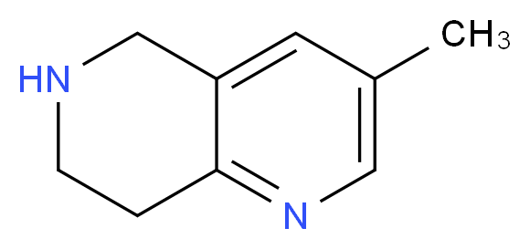 3-METHYL-5,6,7,8-TETRAHYDRO-1,6-NAPHTHYRIDINE_分子结构_CAS_624734-27-6)